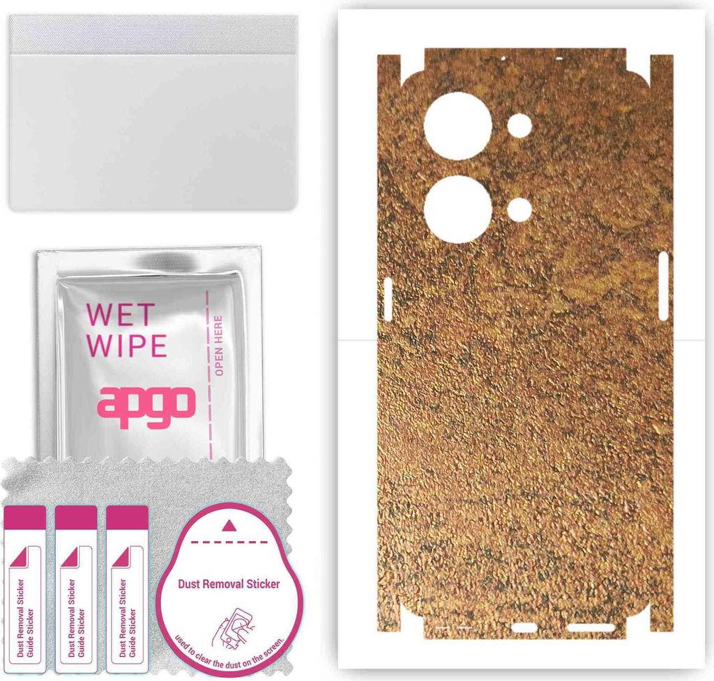 apgo Rückseite + Seiten Schutzfolie, Skin, kompatibel mit OnePlus Nord 3 5G, Hinten Displayschutzfolie aus Vinylfolie, kratzfest, einfache Montage...