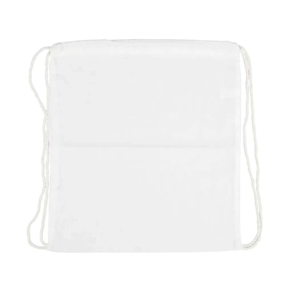 Borsa con chiusura a coulisse Creotime 37x41cm bianco