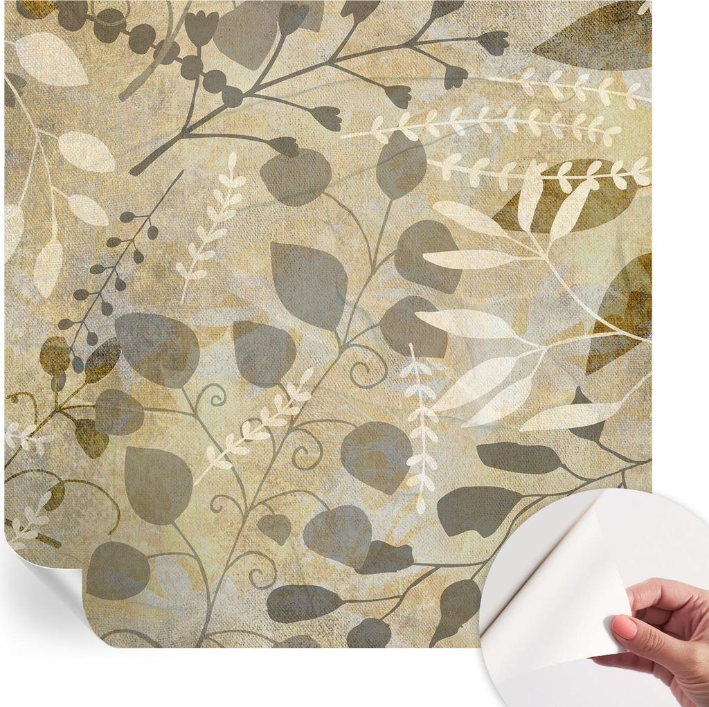 Selbstklebende Wandtapete - Dekorative Tapete für Wohnzimmer - Klebefolie für Wandbilder - Tapetenfolie für Wanddekoration - 250x250 cm - Zweigb...