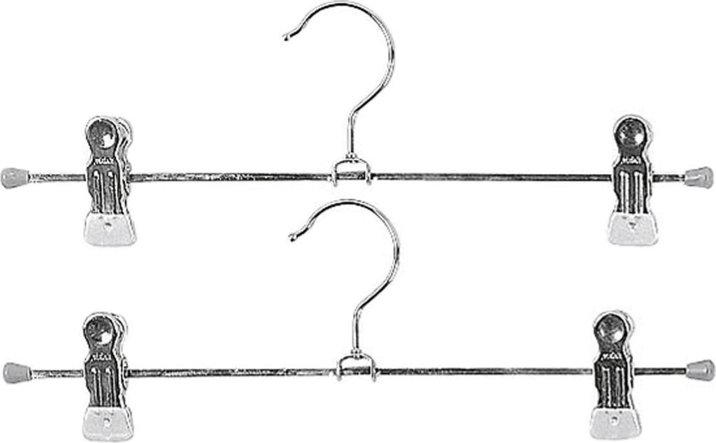MAWA 05012 15 001 Hosenbügel Clip, silber (2er Pack)