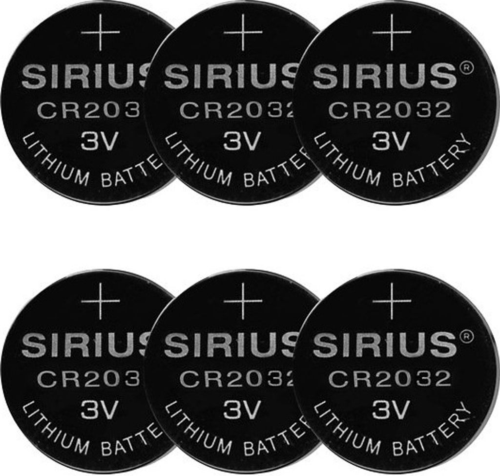 Sirius DecoPower Batterie CR2032 6 Stück