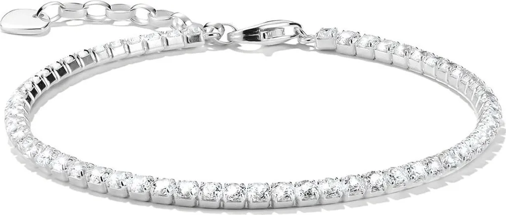 Bracelet Rivière de Diamants en Argent et Zirconiums pour Femmes 19cm