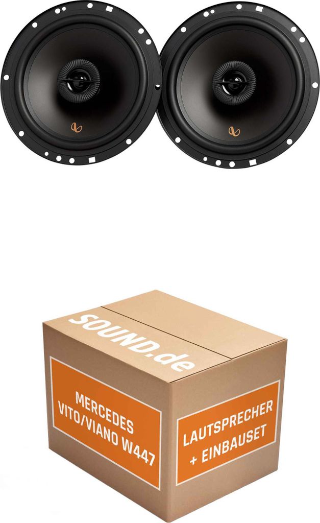 Lautsprecher Boxen Einbaupaket hinten Infinity Alpha 603F passend für Mercedes Vito/Viano W447 | 480Watt