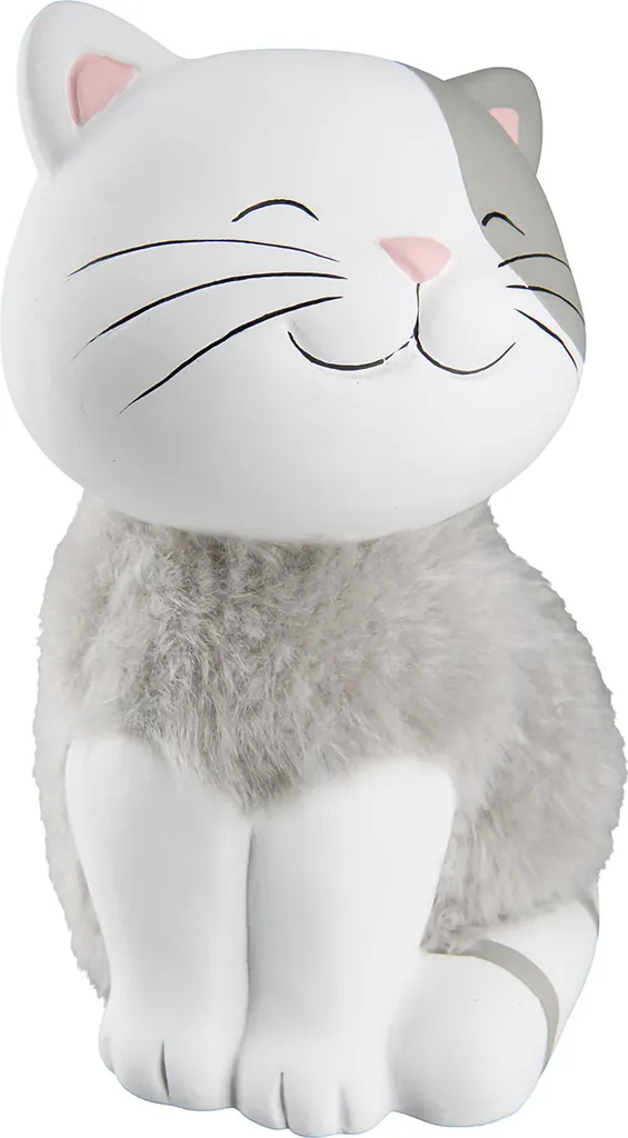 Déco Intérieure Réussie avec ce Duo Chats en Céramique Gilde 20,5 cm Gris