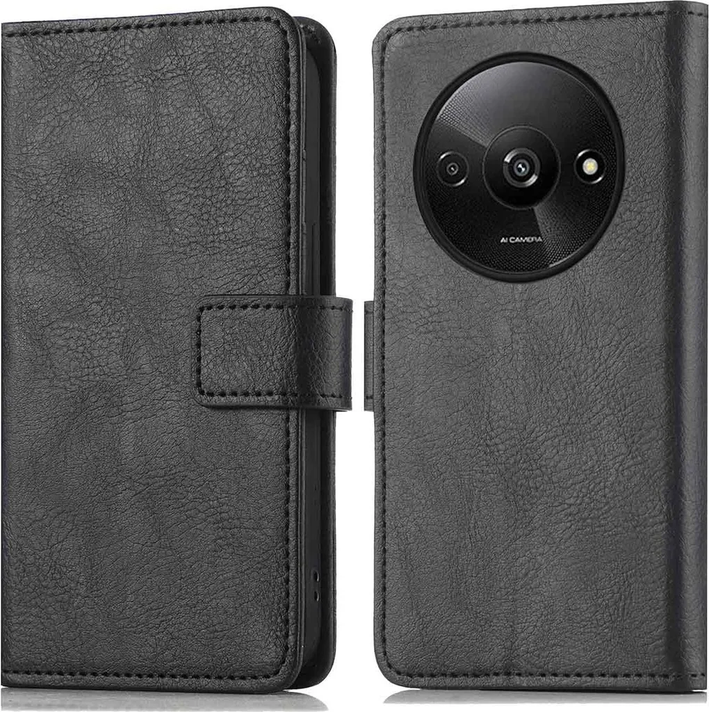 Custodia Xiaomi Redmi A3 imoshion Nero - Portafoglio e Stand