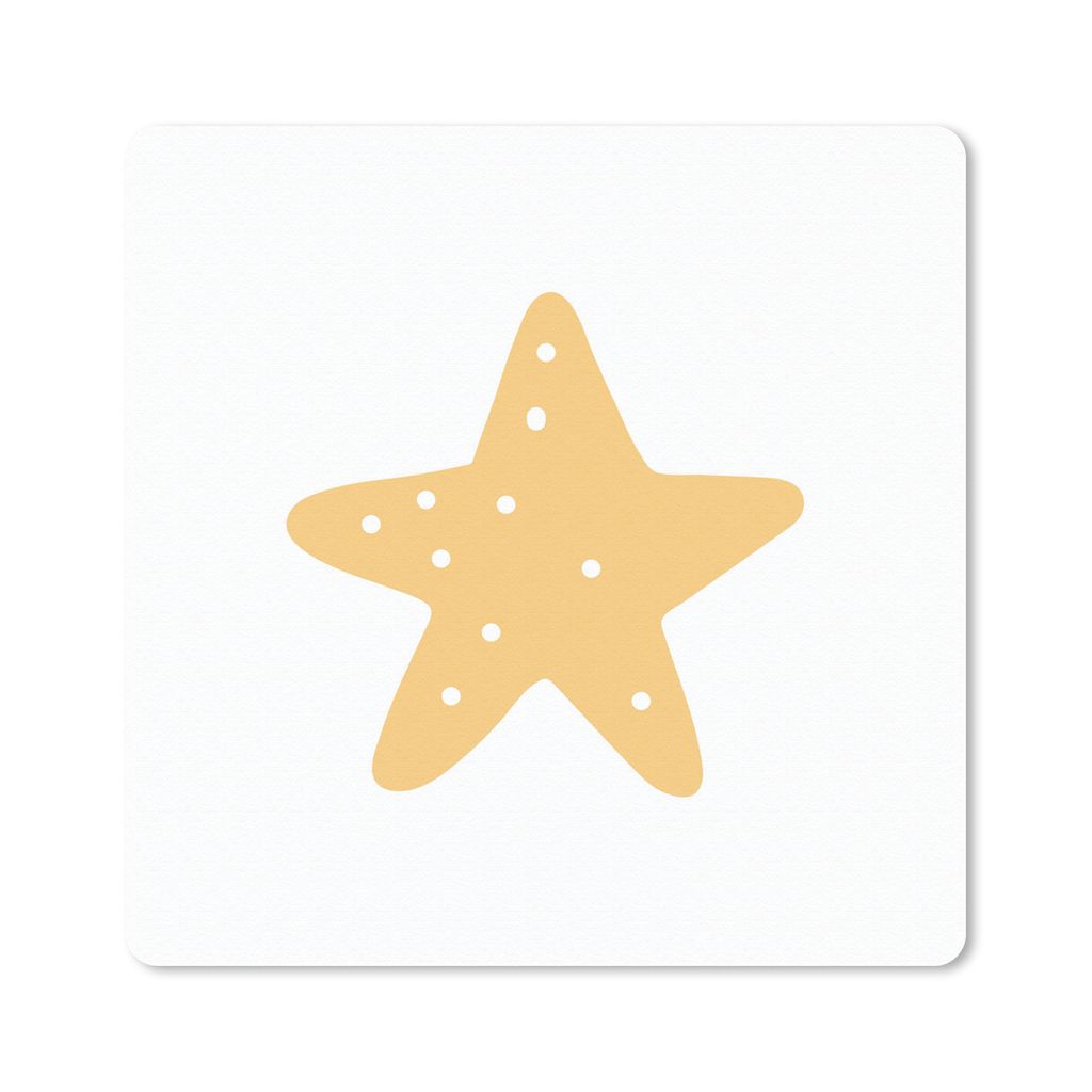 MuchoWow Mauspad Mousepad Stern - Mädchen - Jungen - Punkte - Kinder 20x20 cm - Mousepads - Maus Mat - Pad - Mausunterlage - Desk Mat - Bureauar...