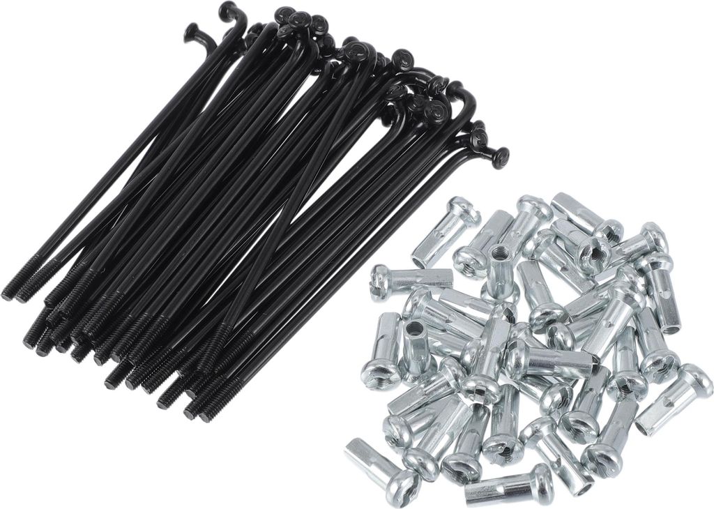 1 Satz Universal-Fahrradspeichen 13G 78mm Länge Fahrradrad Speichen Nippel Schwarz 45 Stahl