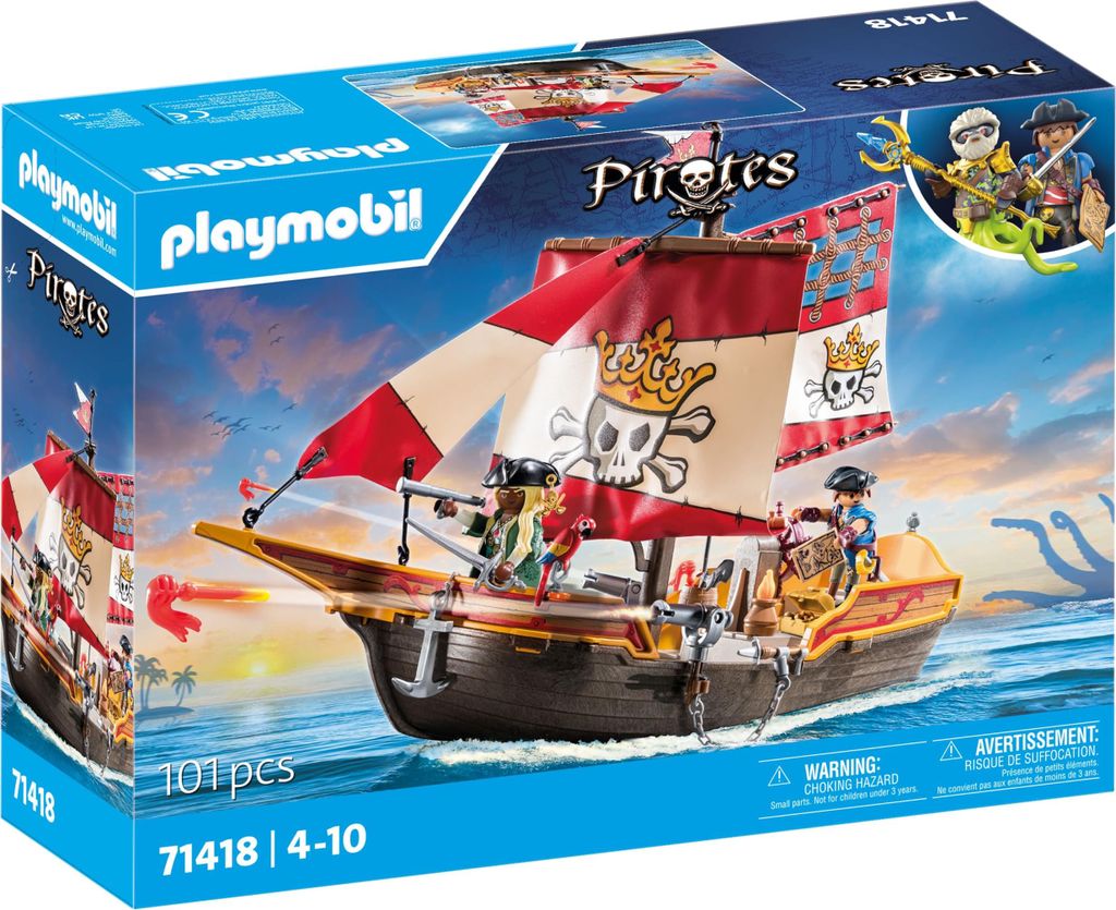 PLAYMOBIL 71418 Petit bateau pirate Image du produit 