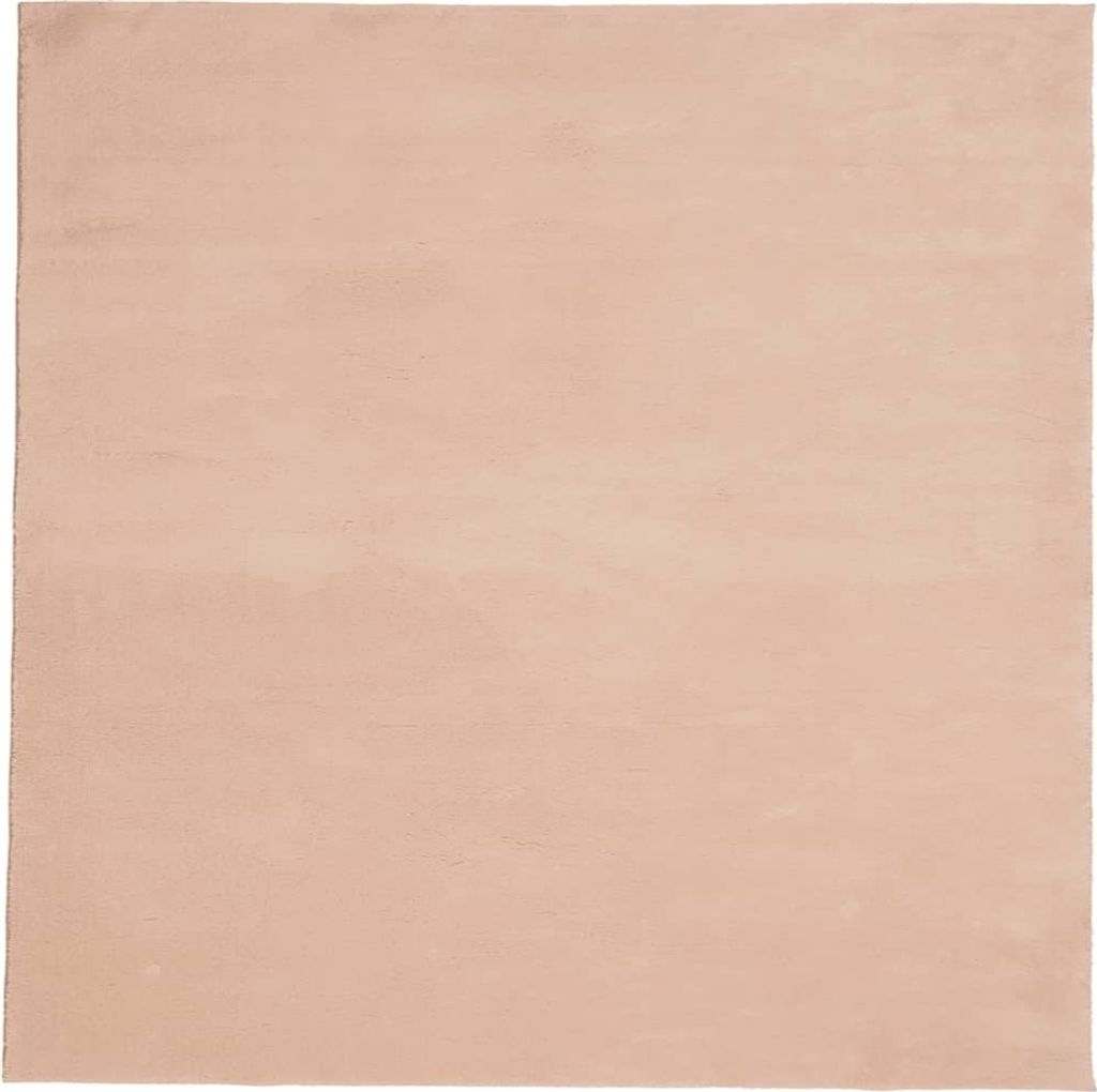Teppich HUARTE Kurzflor Weich und Waschbar Blassrosa 200x200 cm