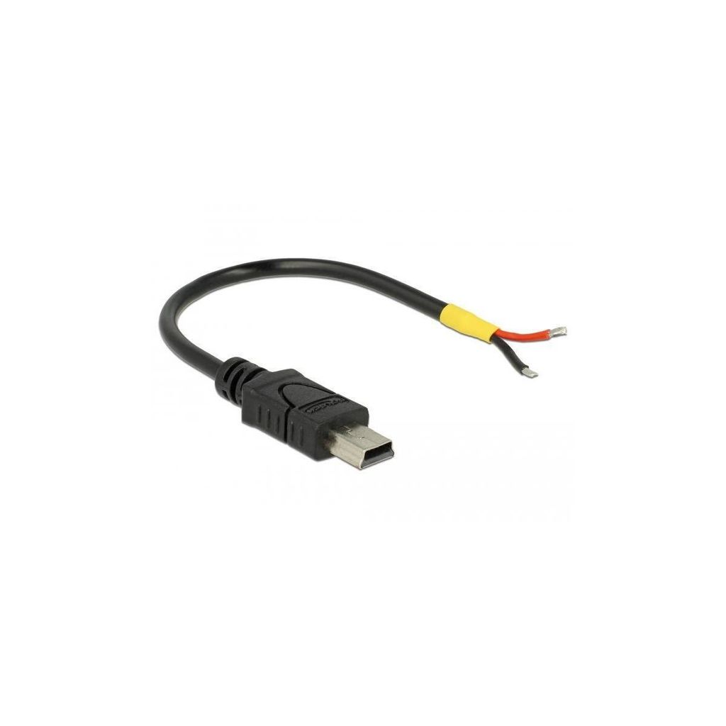 Kabel USB 2.0 Mini-B Stecker > 2 x offene Kabelenden Strom 10 cm Raspberry Pi Delock