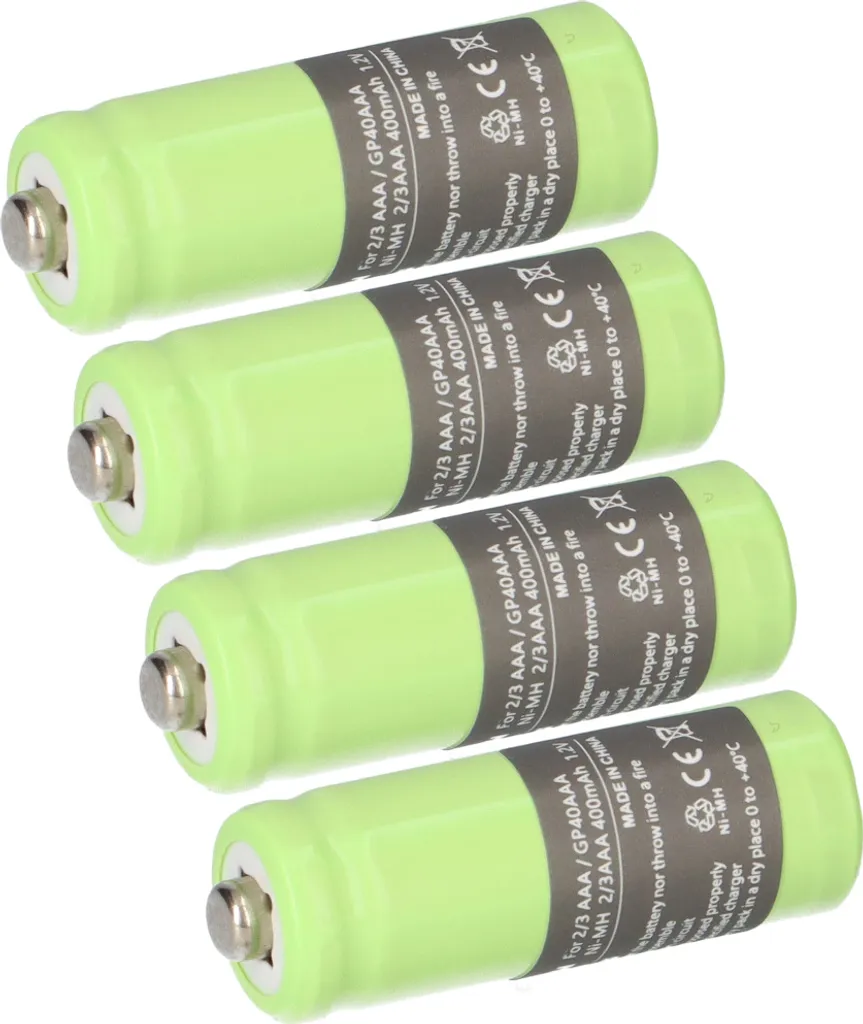 Lot de 4 batteries vhbw pour téléphone fixe Hagenuk Classico 400mAh NiMH