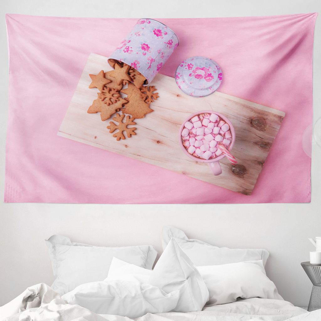 ABAKUHAUS Weihnachten Wandteppich, Lebkuchen-Plätzchen Coco aus Weiches Mikrofaser Stoff Waschbar ohne Verblassen Digitaldruck, 230 x 140 cm, Baby...