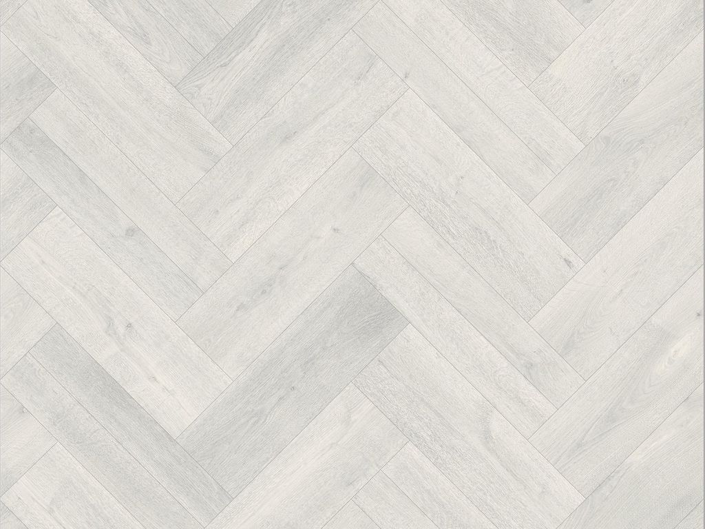 Primaflor PVC TURIN - Fischgrätdekor Weiß 009S - 2,00m x 3,00m - Meterware - Vinyl-Boden in Holzoptik für Küche, Wohn- und Badezimmer, Hochwert...