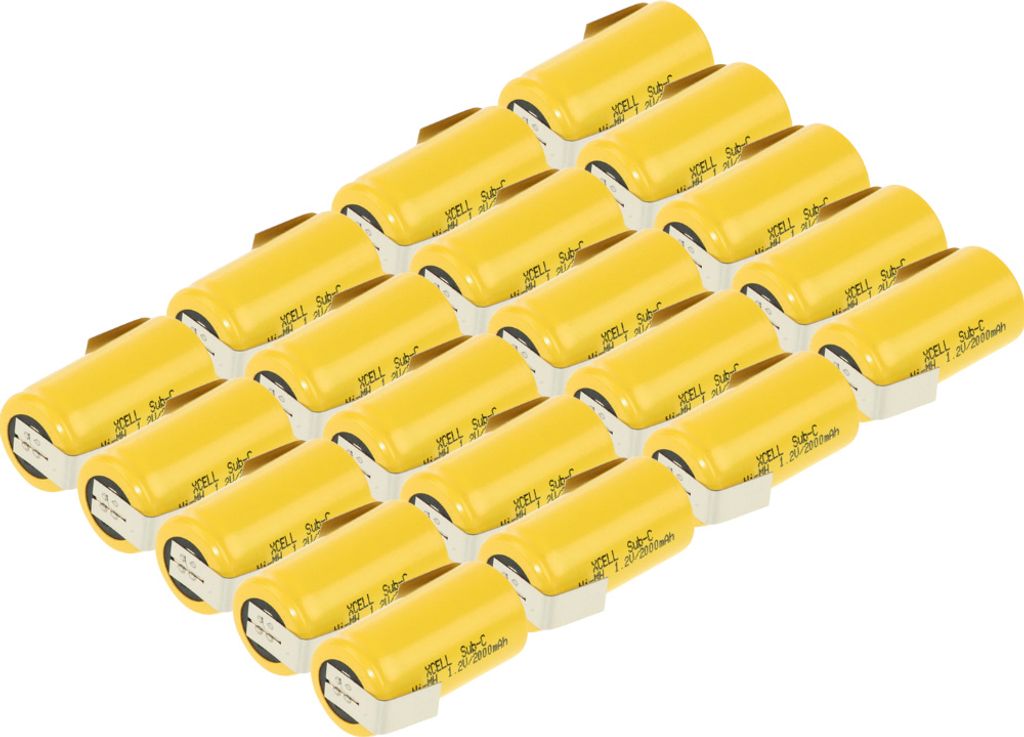 20x XCell Akku Sub-C 1,2V 2000mAh X2000SCR Hochstrom Z Produktbild 