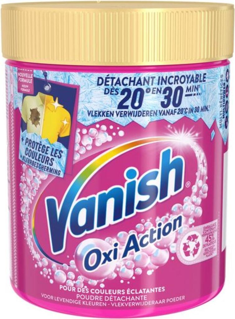 Vanish – Fleckenentferner – Oxi Action Wash Booster Pulver – Für Buntwäsche – 470 g - 1 Stück