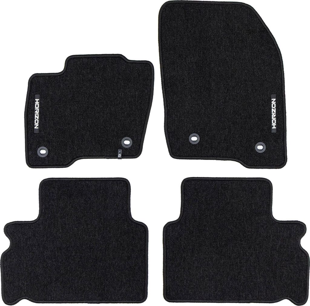 Velours Fußmatten für Ford Galaxy II 2006-2015 / S-Max I 2006-2014 Schwarz 4 tlg
