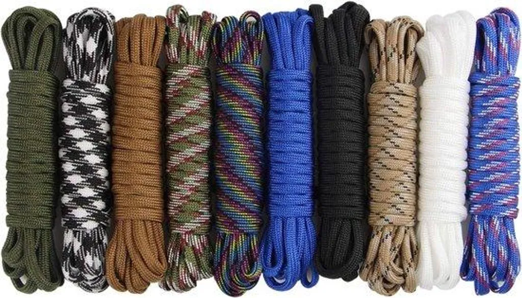 Kit 10 cordons Parachute DIY : Bracelets survie faits maison et durables
