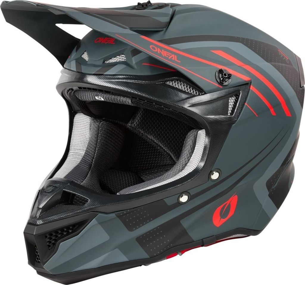 Kask Oneal 5R Polyacrylite Pike Grey/Red Rozmiar: S Zdjęcie produktu 