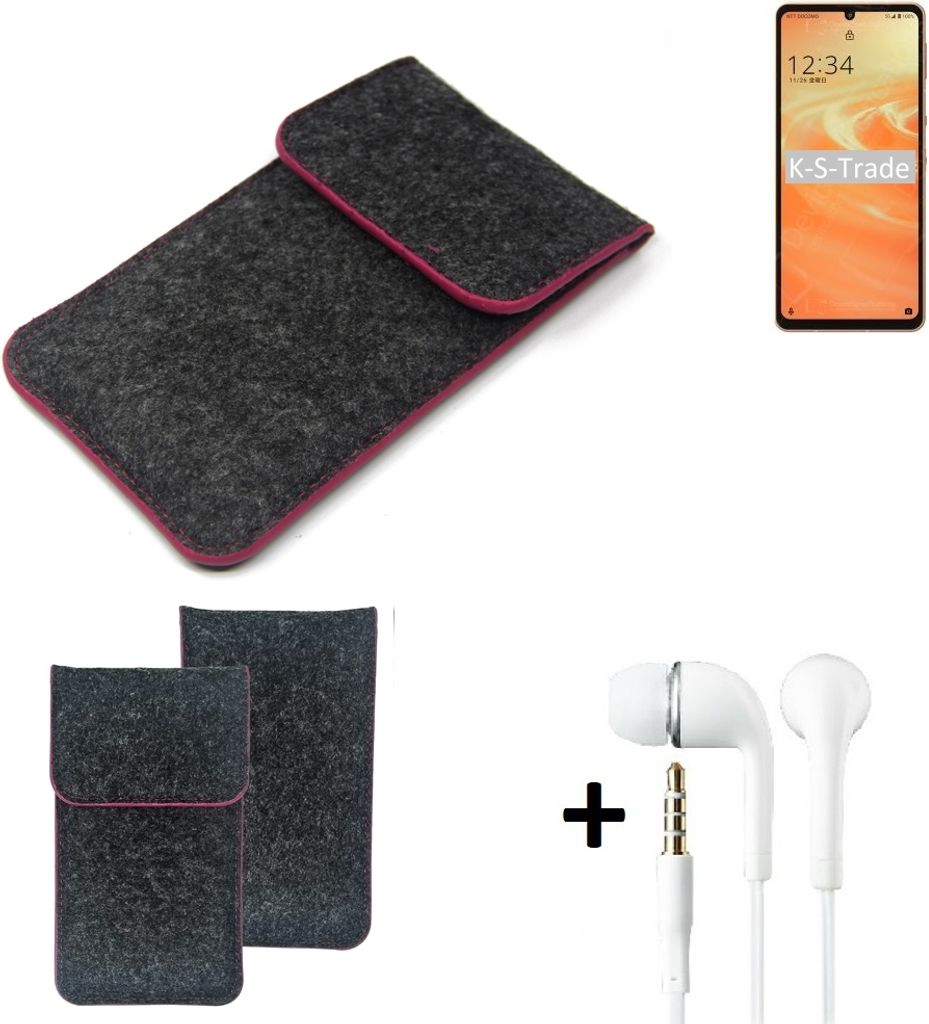 K-S-Trade Handy Hülle Schutz Hülle kompatibel mit Sharp Aquos Sense6s Schutzhülle Handyhülle Filztasche Pouch Tasche Case Sleeve Filzhülle