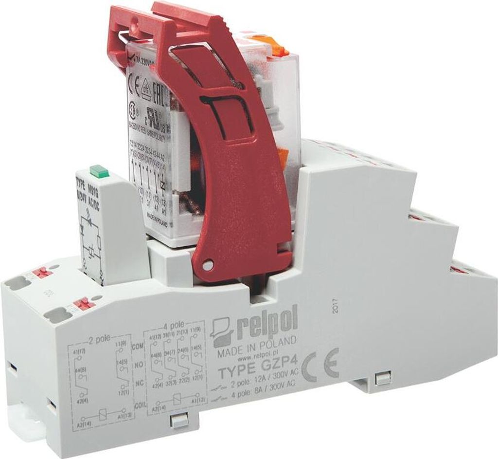 Schnittstellenrelais PUSH-IN 4 CO 24V 7A 24 V DC 864842 Relpol relais