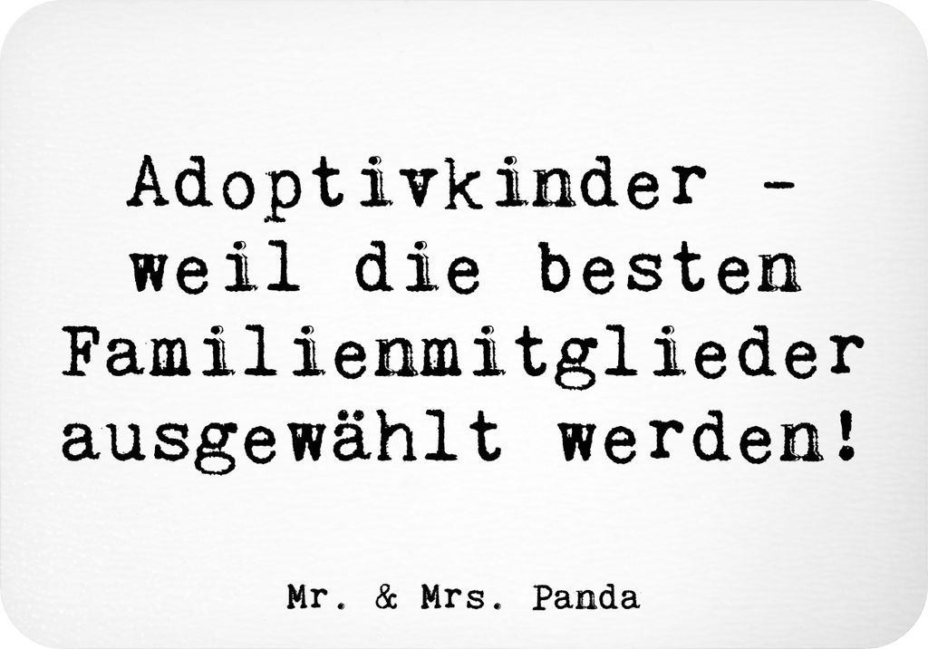 Mr. & Mrs. Panda magnet Spruch Adoptivkind Auswahl - Weiß - Geschenk, herzerwärmende Sprüche, Familienbande, Jubiläen, büromagnet, Bindung, Li...