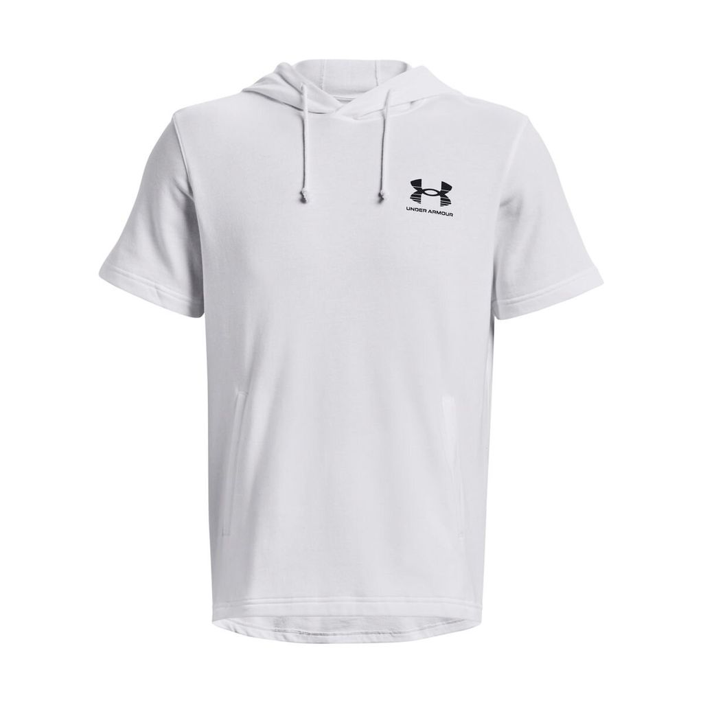 UNDER ARMOUR Rival kurzarm French Terry Hoodie Herren 100 - white/black M