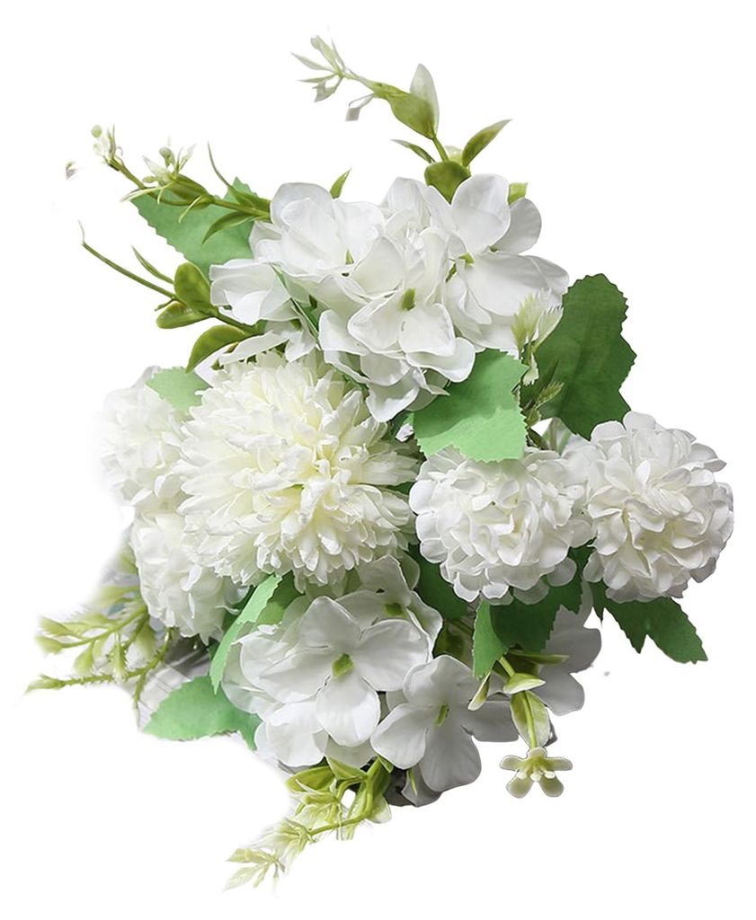 Künstlicher Rosenstrauß (1/5/6 Stück) mit 7 Zweigen, aus Seide, mit grünen Blättern, für Zuhause, Hochzeiten, Partys, Tischdekoration im Inne...
