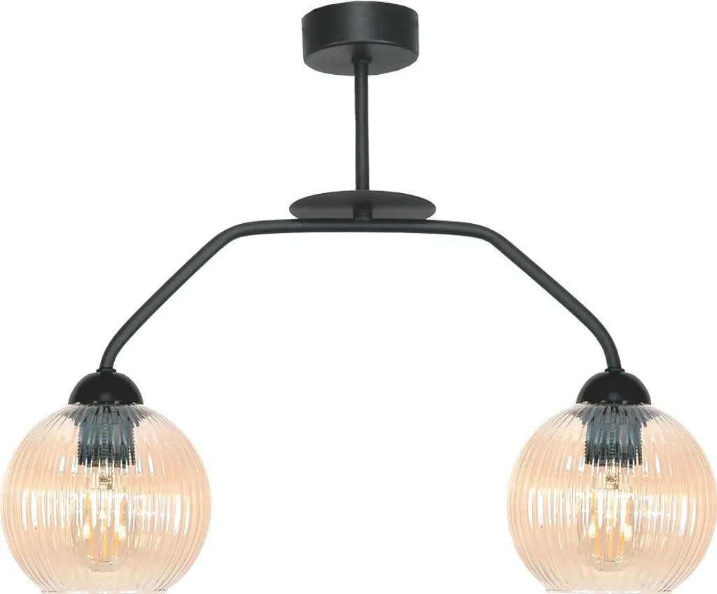 Suspension idéale pour table à manger en verre noir et ambre 15-468