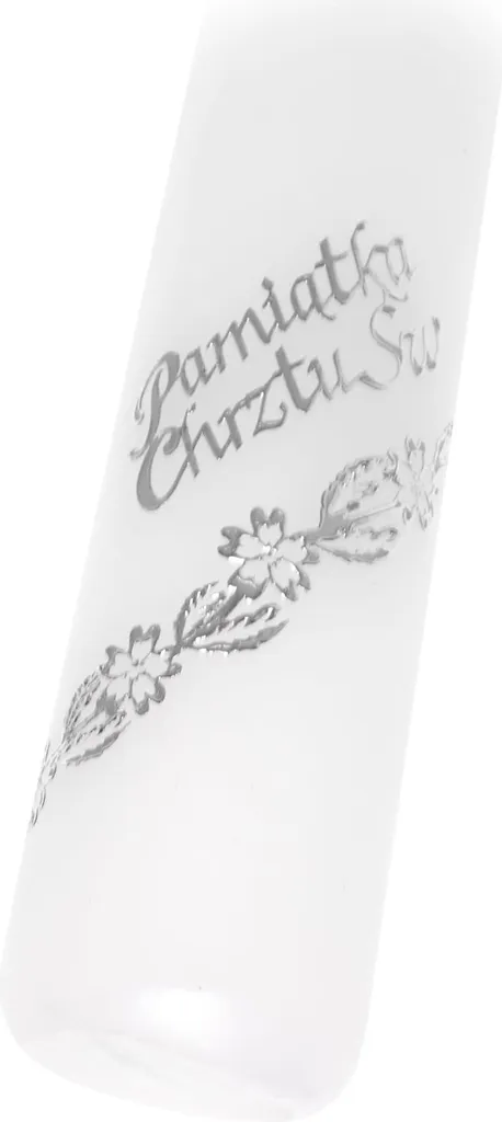 Cero Battesimale Argentato - Simboli di Pace Croce e Colomba - 4