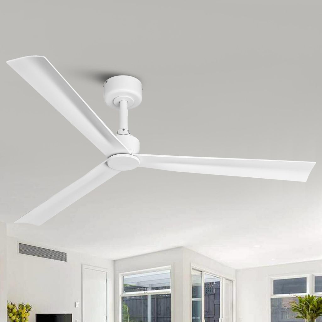 Ventilateur de plafond Parrot Uncle, 127 cm, finition blanc Image du produit 