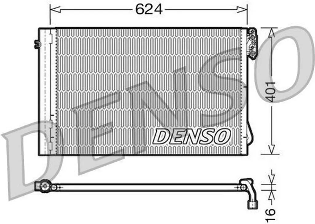 Radiateur de clim avec sécheur pour BMW Série 3 E90 E91 E92 DENSO DCN05011