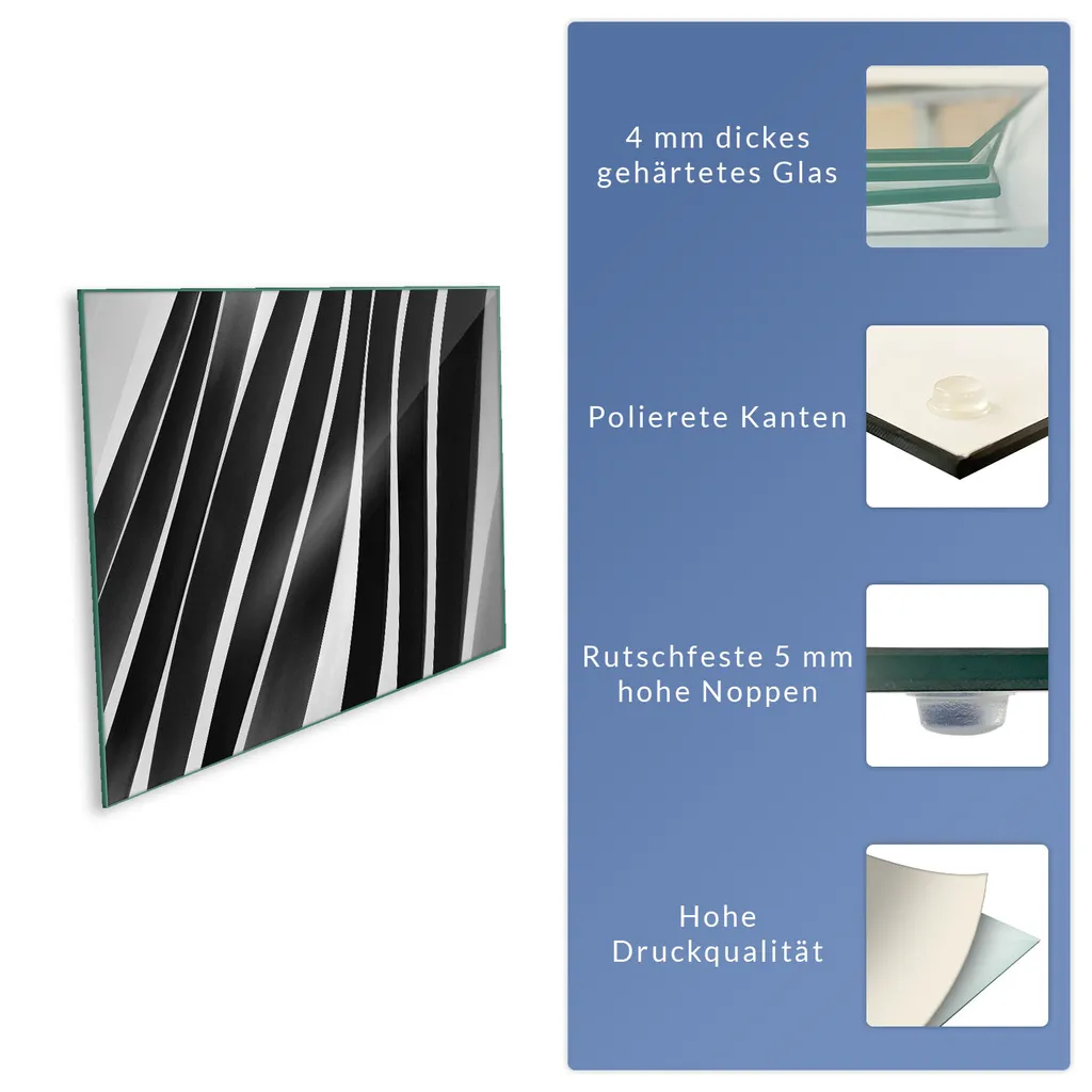 Copri Piano Cottura in vetroceramica 80 x 52 cm, Effetto