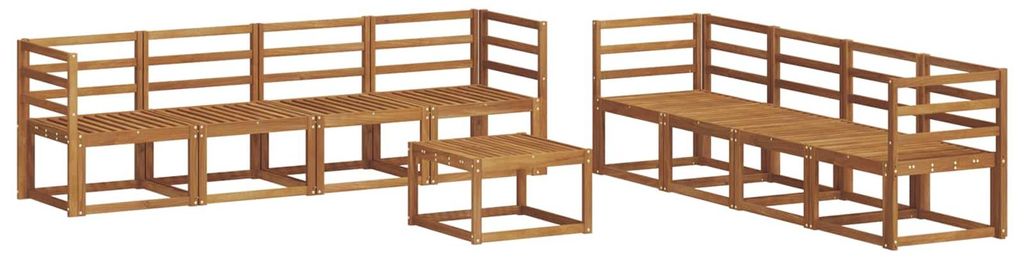 Outdoor-Sofagarnitur 9 pcs Natur