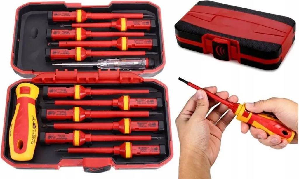 Jeu de tournevis isolés 1000V électricien - Kit complet de 13 pièces