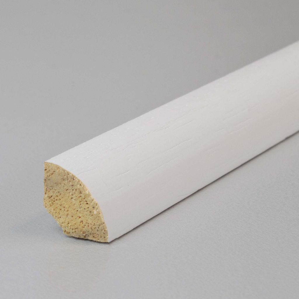 Innenwinkel Für Viertelstableisten 12 x 12 x 400 mm Weiß zum Kleben, Clipsen, Schrauben & Nageln Massivholz Innenecken by PROVISTON