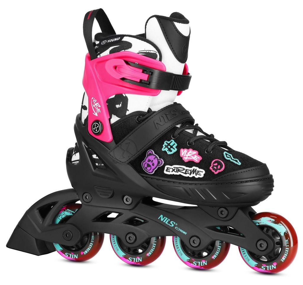 Inlineskates, Pink, Größe M (37-40), ABEC-5 Kugellager
