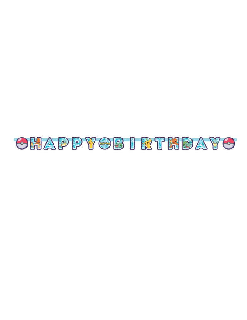 Párty girlanda Pokémon - Happy Birthday - narozeniny - 218 Obrázek produktu 5