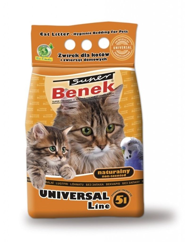 Super Benek Universal Line - klumpendes, geruchsneutrales Bentonit-Katzenstreu 10L