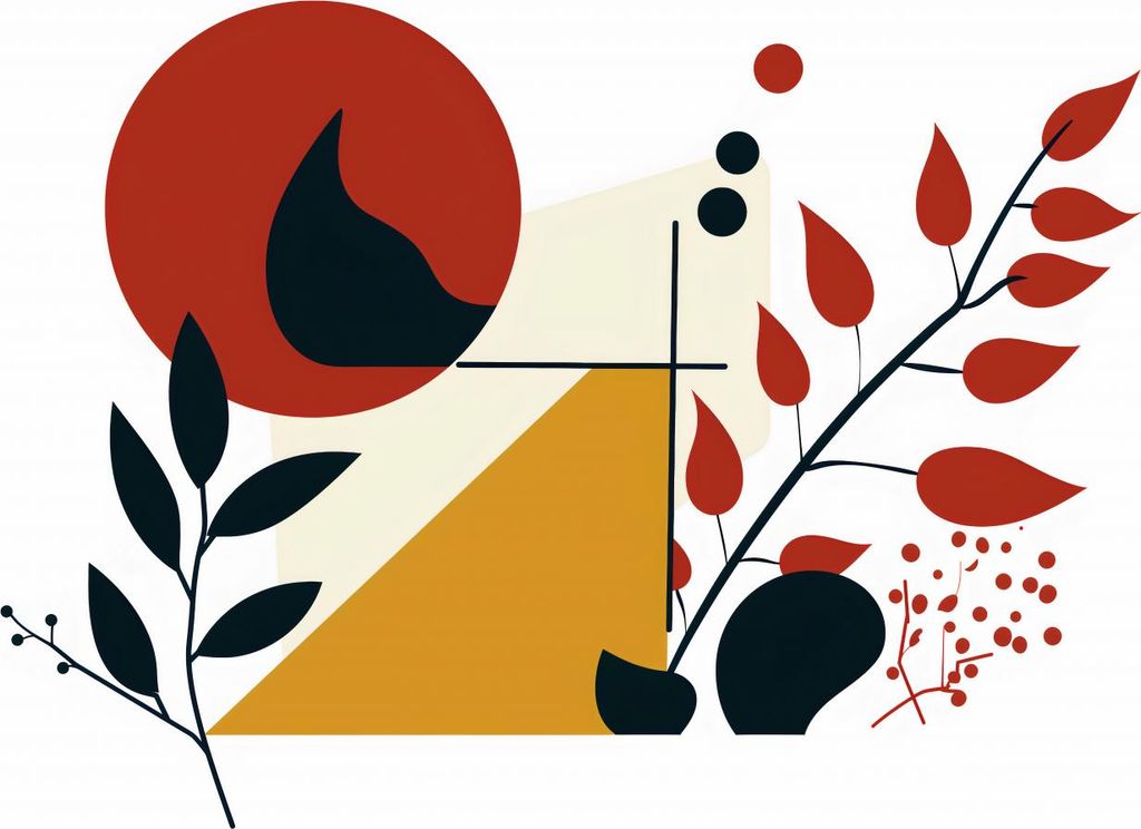 Plakat 45x30cm Feuer und Flora