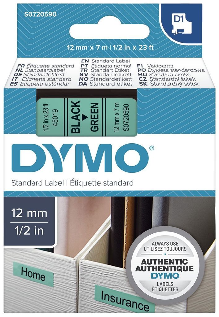 Dymo® S0720590 Schriftband D1, kunststof - gelaagd, 7 meter Productafbeelding 