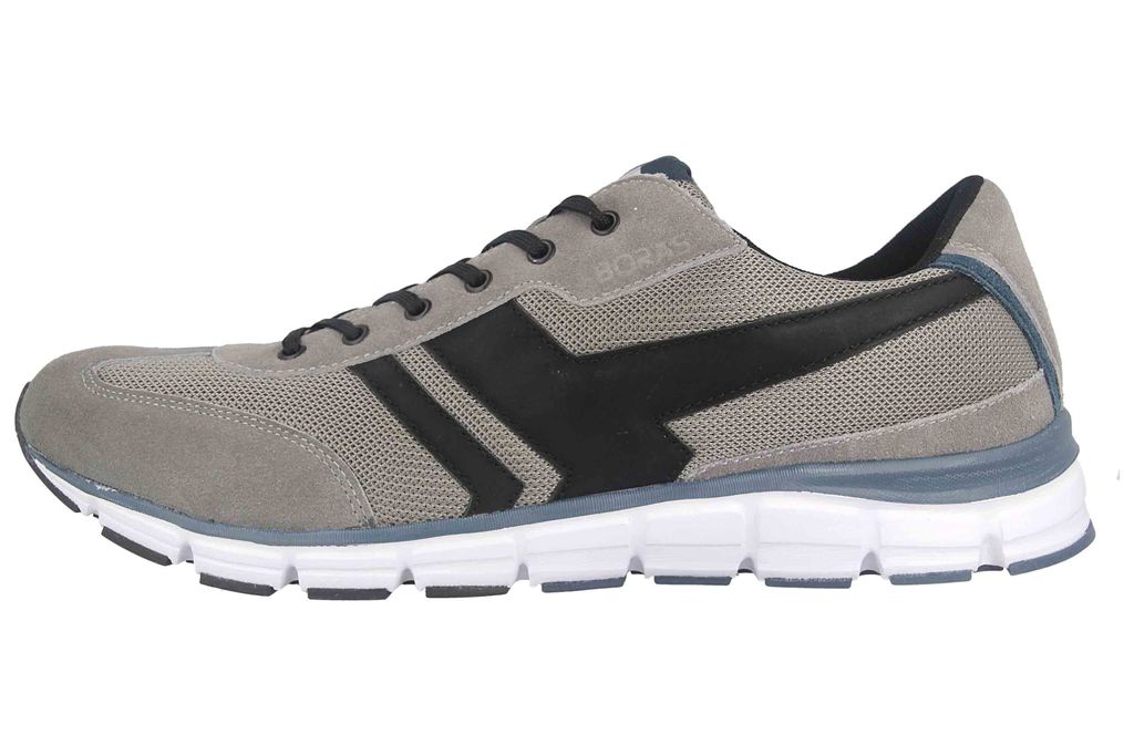 Boras Fashion Sports Goal Sneaker in Übergrößen Grau 5250-1578 große Herrenschuhe, Größe:51