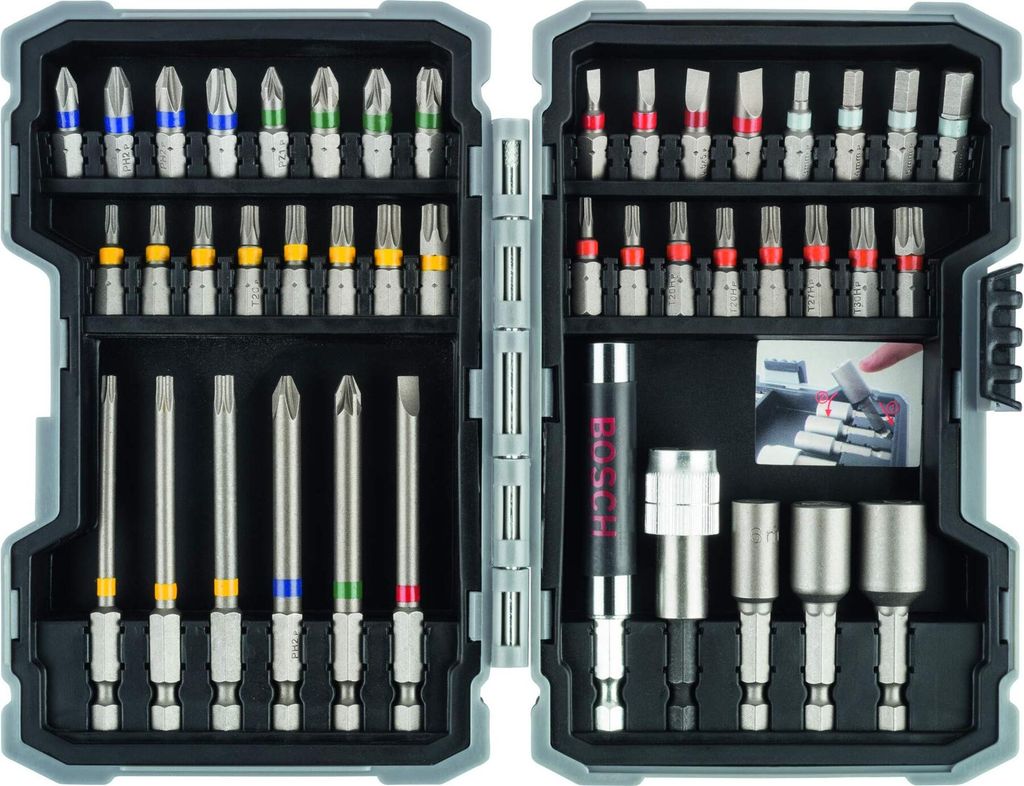 Bosch 43 tlg. Schrauberbits und Steckschlüssel Set (Zubehör Produktbild 