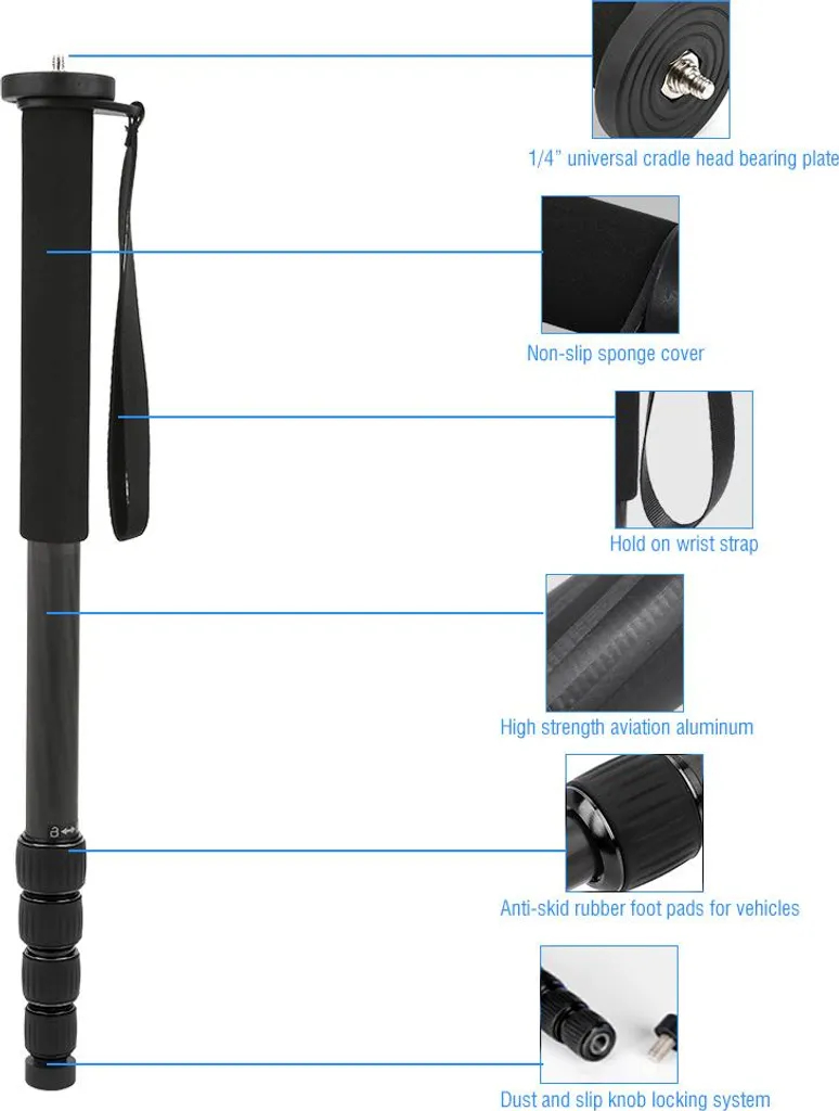Trépied C-333+M-1 en fibre de carbone pour appareil photo reflex DSLR