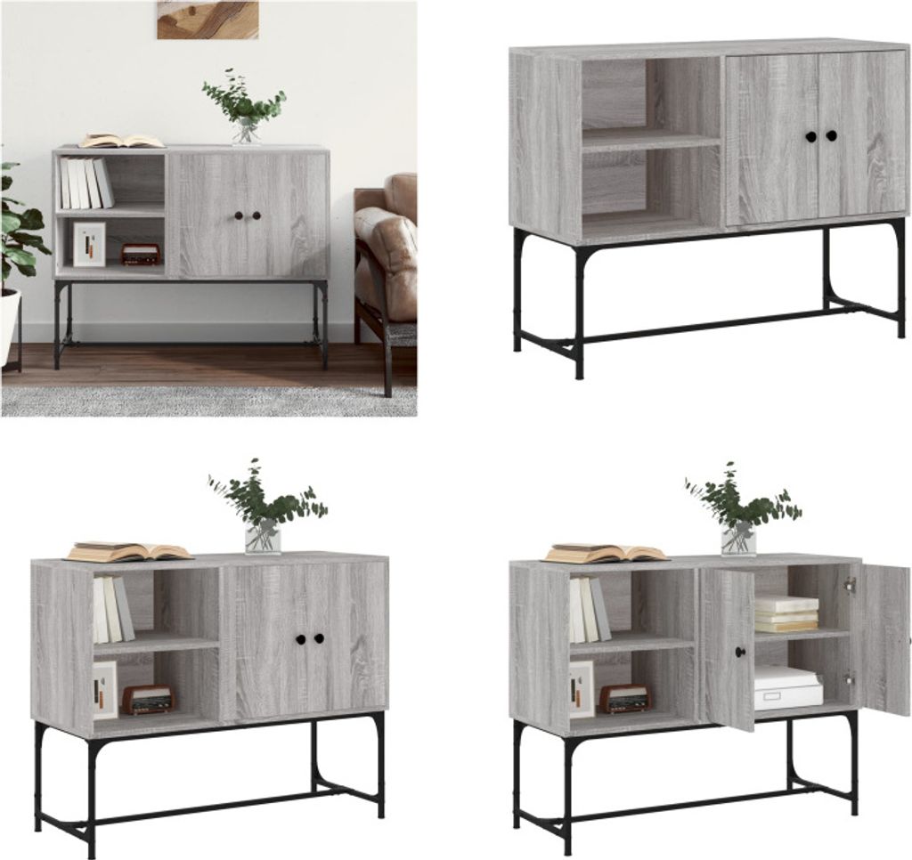 vidaXL Sideboard Grau Sonoma 100x40x79,5 cm Holzwerkstoff - Sideboard - Sideboards - Kommode - Anrichte