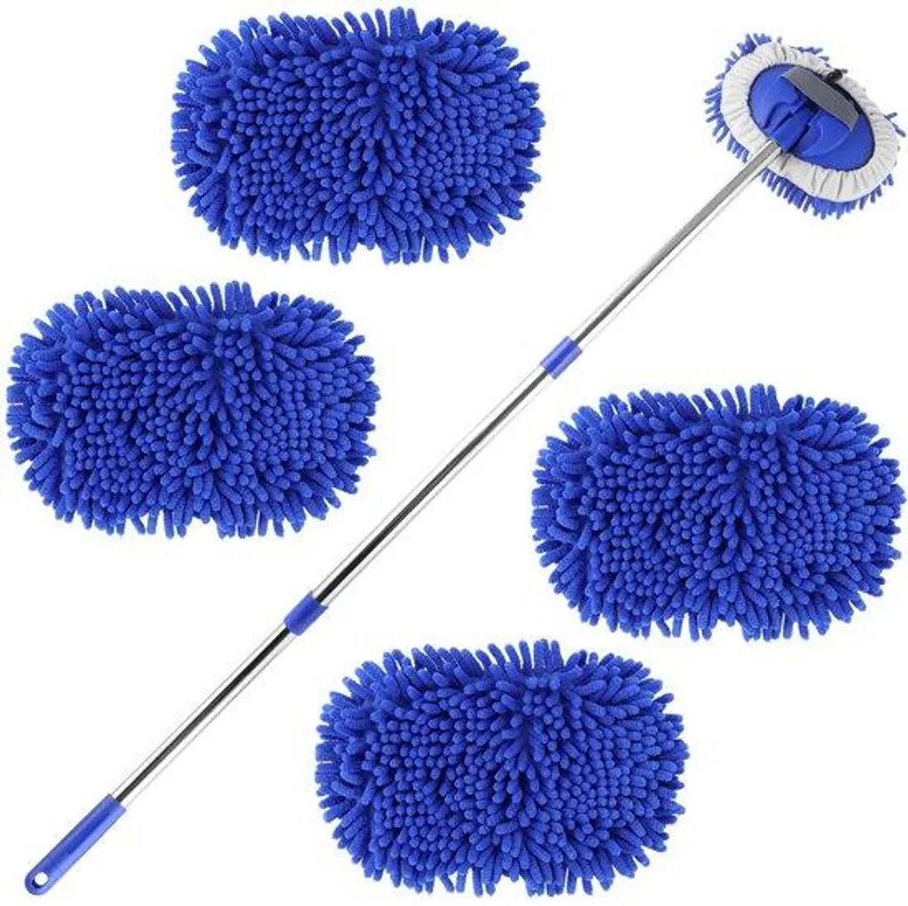 Brosse de nettoyage camping-car et caravane, manche acier de 160 cm