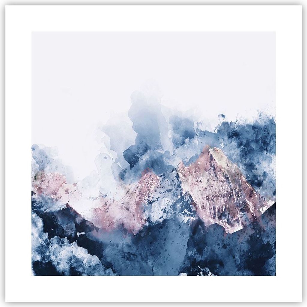 Poster - Poster ohne Rahmen - Abstraktion modern - 40x40 cm - Wand Bild - Wanddeko - Wandbilder - Kunstposter - Wandposter - Bilder - Kunstdruck - ...