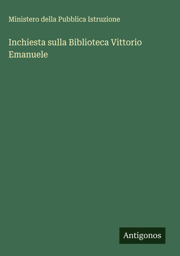 Untersuchung der Bibliothek Vittorio Emanuele