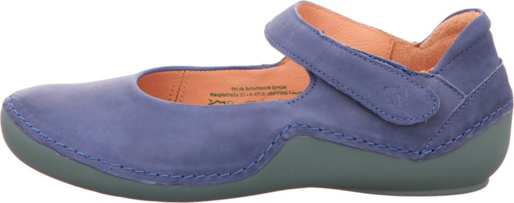 Think! Kapsl Ballerinas Für Damen – Nachhaltig, Mit Wechselbarem Fußbett, Aus Chromfrei Gegerbtem Leder