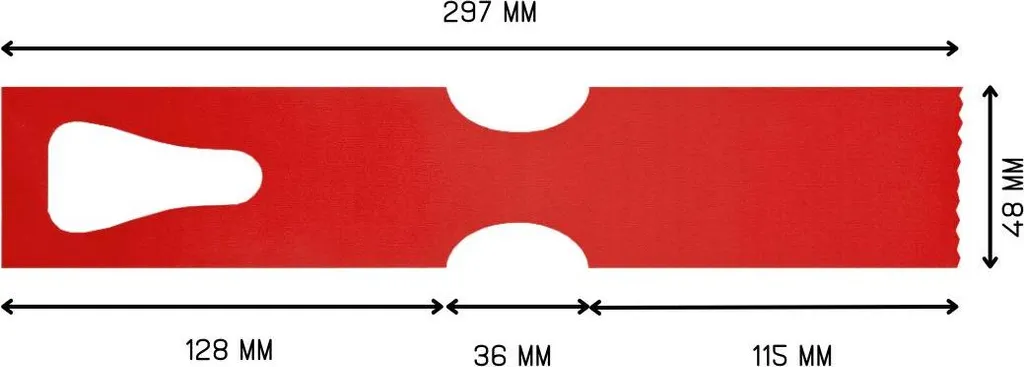 Étiquette à boucle rouge détectable 279x48mm CombiCraft rouleau de 500 - 2