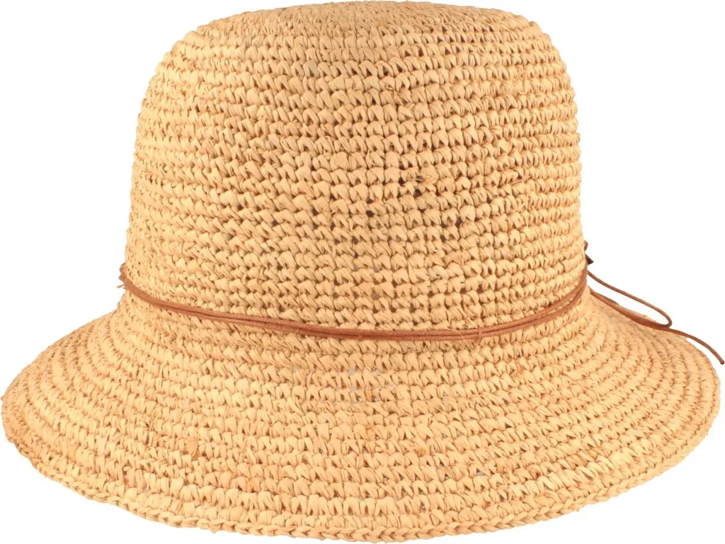Chapeau Cloche Souple en Raphia de Hut Breiter - Paille Crochetée Main